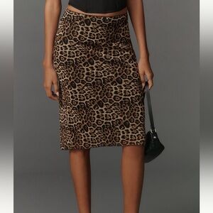 NIA Tresor Sheer Mesh Midi Skirt